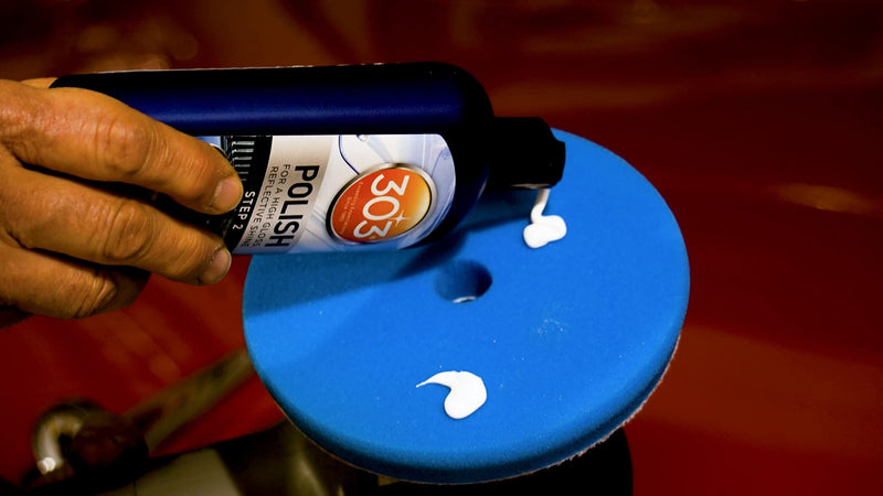303 Polish - Eliminates Swirls for High Gloss, Reflective Shine - Provides Deep Shine to Paint - Removes 2000 Grit Scratches (Step 2), 12 fl. oz. (30704)