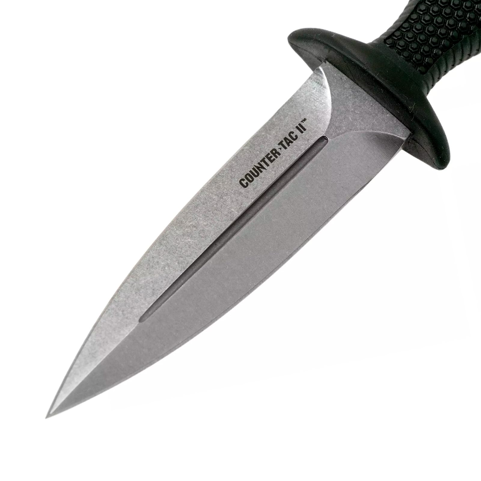 Cold Steel 3-3/8" Counter TAC II Japanese AUS8A w/Stonewash Finish Spear Point Fixed Blade Multi-Purpose Tactical Game Hunting Boot Knife, Kray-Ex Handle, Weather-Resistant Secure-Ex Sheath