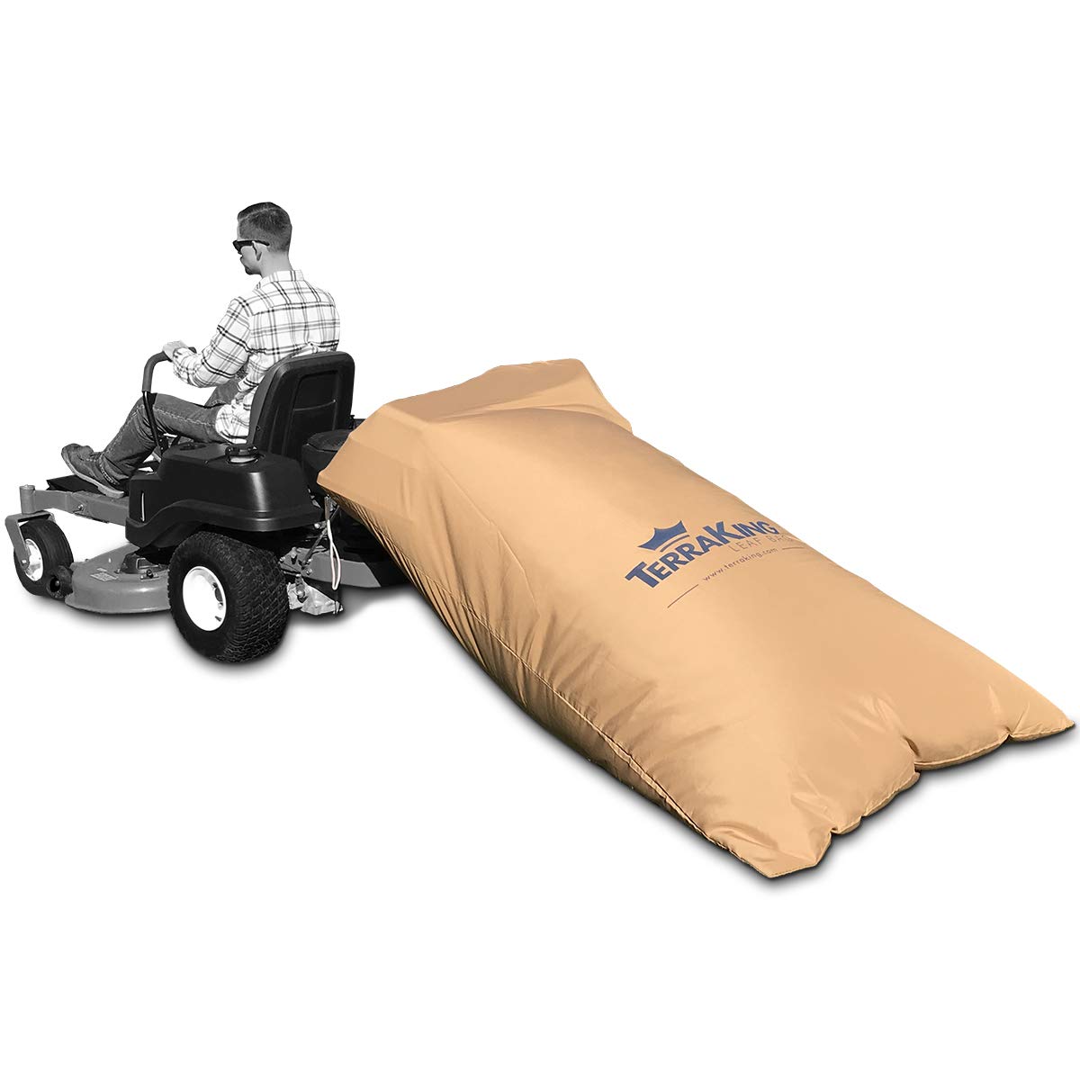 Leaf Bag XL TerraKing - Material collection systems – Ride-On Lawnmowers - Heavy Duty Material – Nylon Bottom - Fast & Easy Leaf Collection - (Fits 3-Bag Hood) [ST95033]