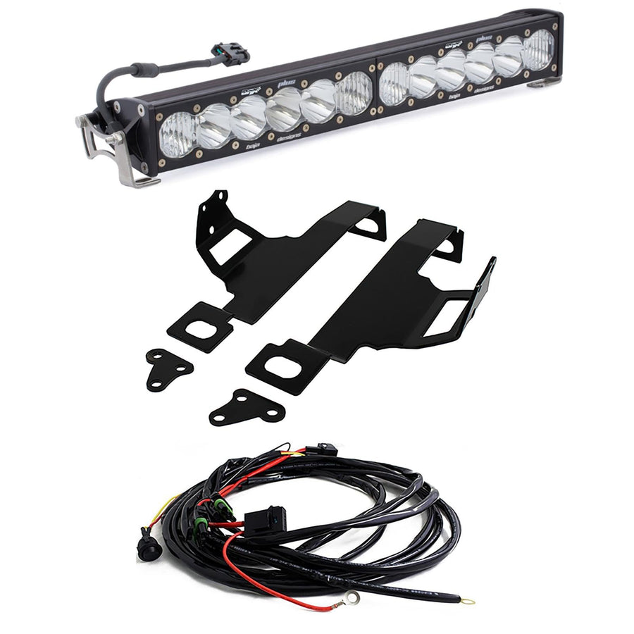 OnX6+ Baja Designs 20-inch LED Bar Bumper Light Kit for Ford F-250/350 Super Duty 2011-16 Truck (Driving/Combo; Clear)