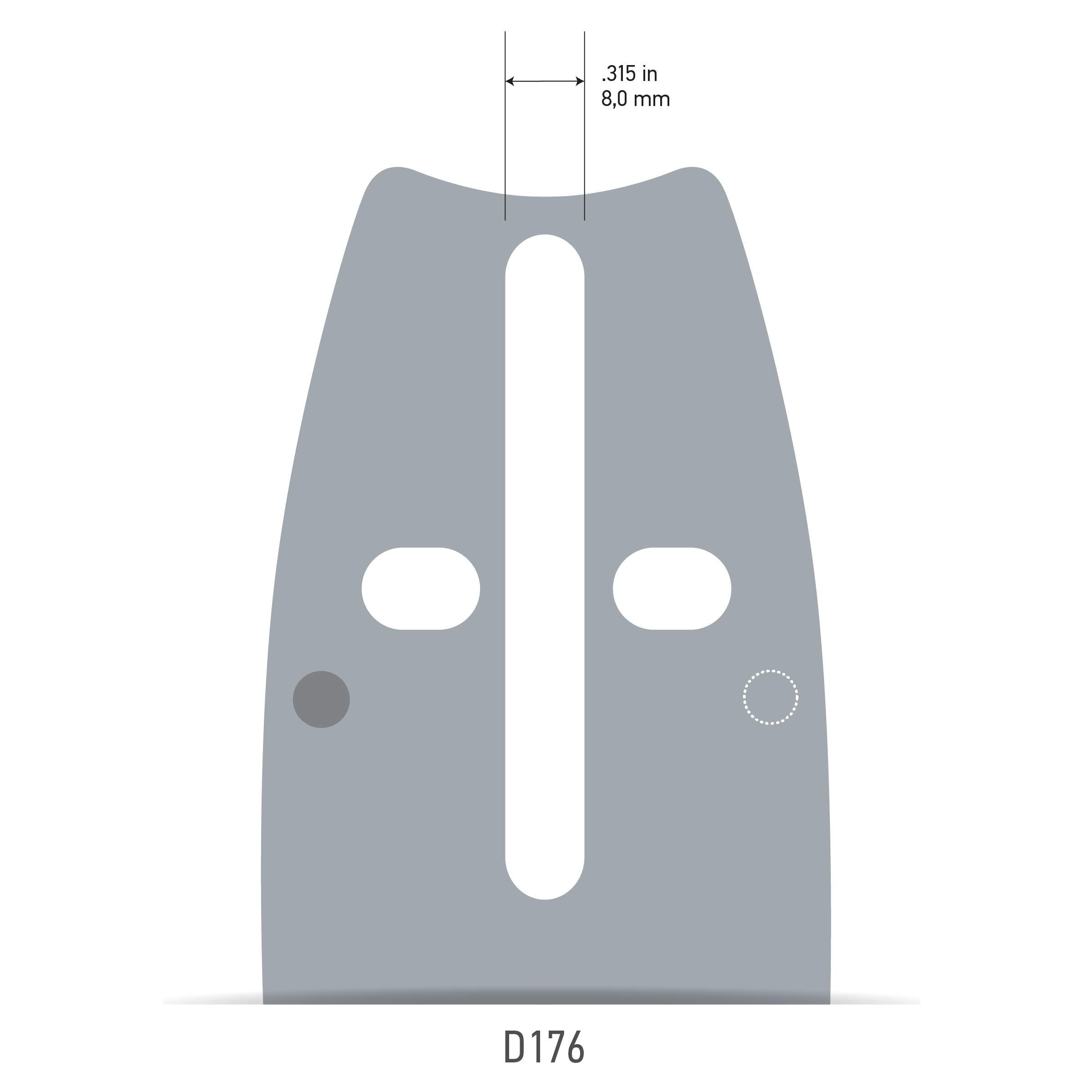 200ATMD176 Oregon .050" Gauge 20" Laser Welded Armor Tip Bar