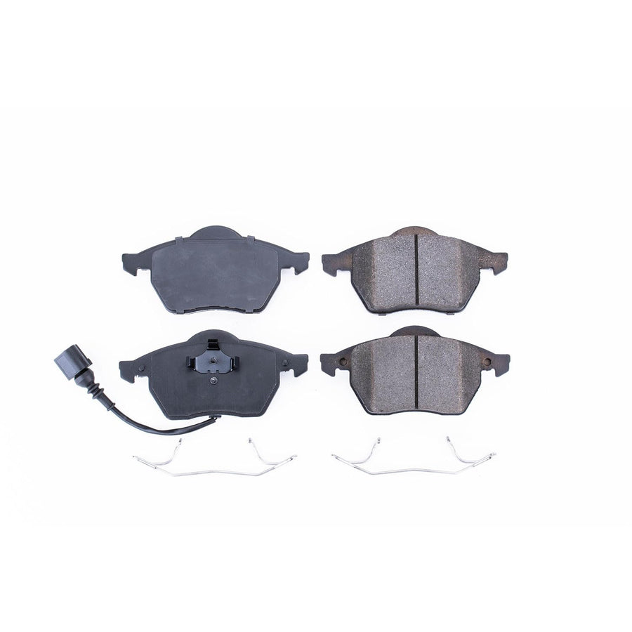 Power Stop Z17 17-687A, Front Ceramic Brake Pads with Hardware For Audi TT, Audi TT Quattro, Audi TT Quattro, VW Beetle, VW Golf, VW Jetta [Model Specific]