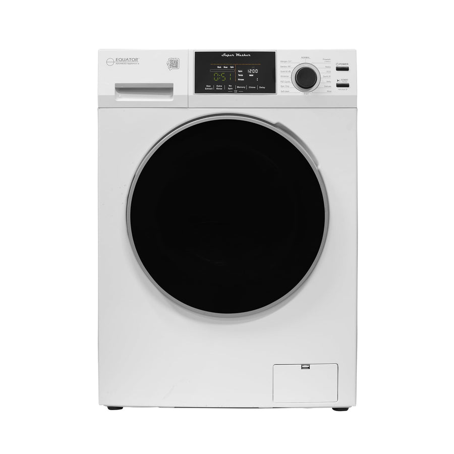 Equator 1.6cf/15lbs Compact Washer PET CYCLE 15 Programs 110V (White)