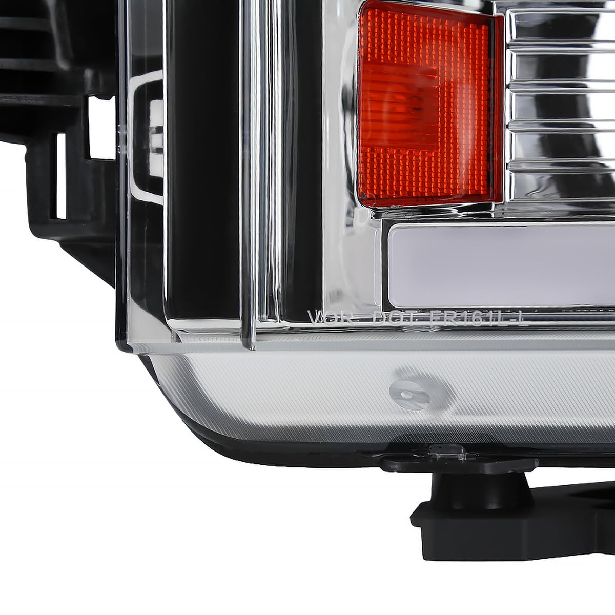 Dual Projector Chrome SPEC-D TUNING Headlights w/Switchback Sequential LED Tube Signal Compatible with 2015-2017 Ford F150 Left + Right Pair Headlamps Assembly