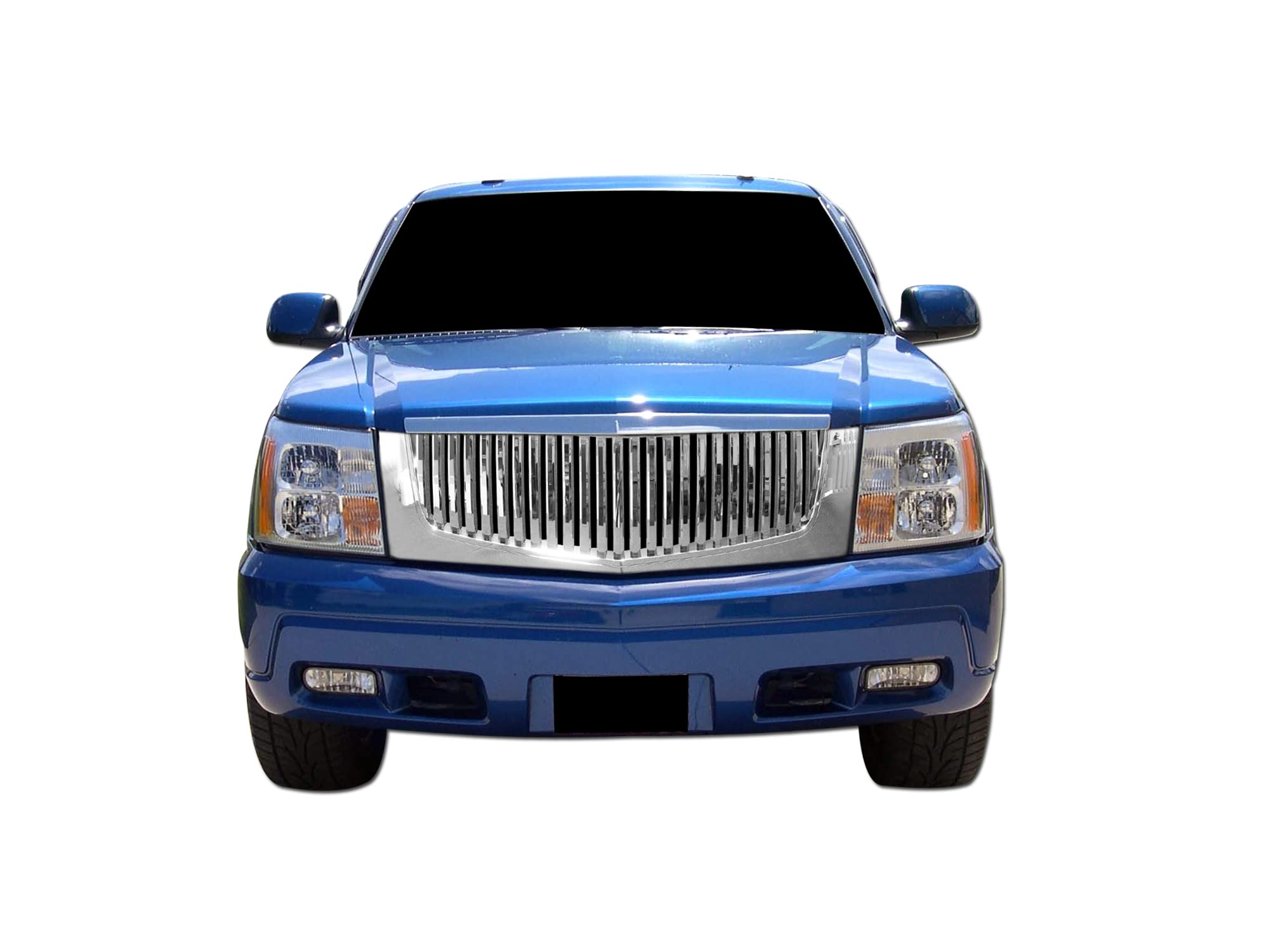 7146921 Armordillo USA Vertical Front Hood Grille - Chrome Fits 2002-2006 Cadillac Escalade