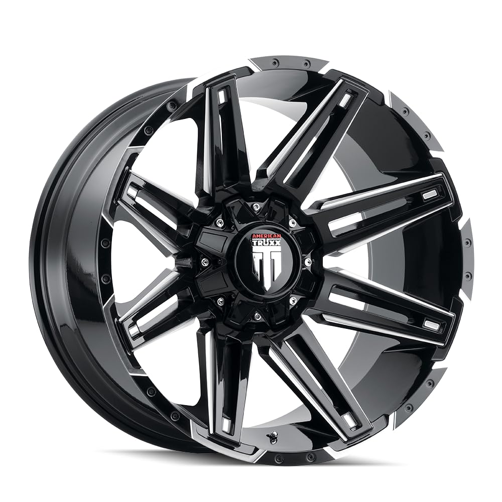 BOOM-AT1903 AMERICAN TRUXX Black Wheel with Aluminum (20 x 9. inches /0 x 0 mm, -12 mm Offset)