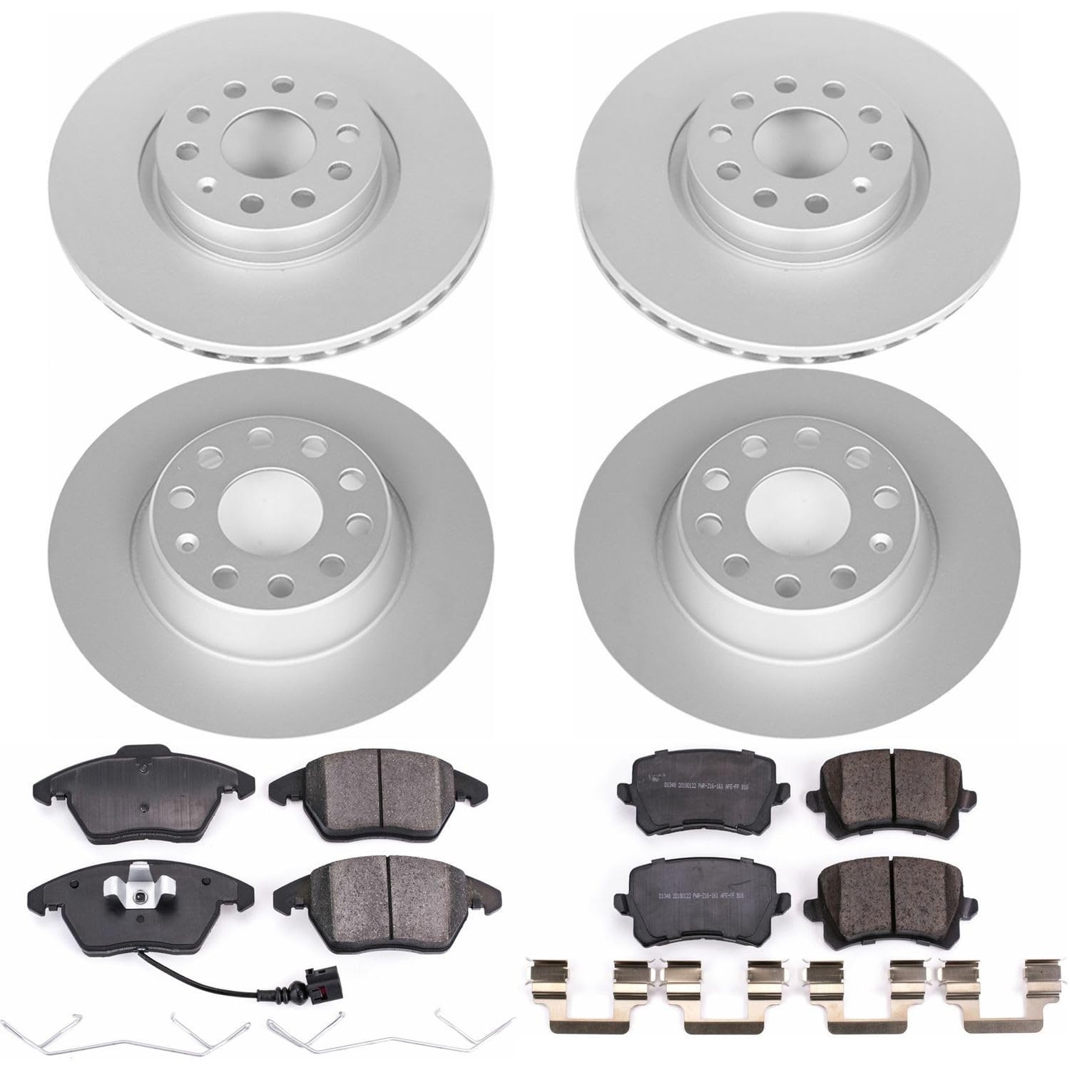 Power Stop Z23 Evolution Geomet Coated Brake Kit Front and Rear For Volkswagen Passat 2009 [Model Specific]