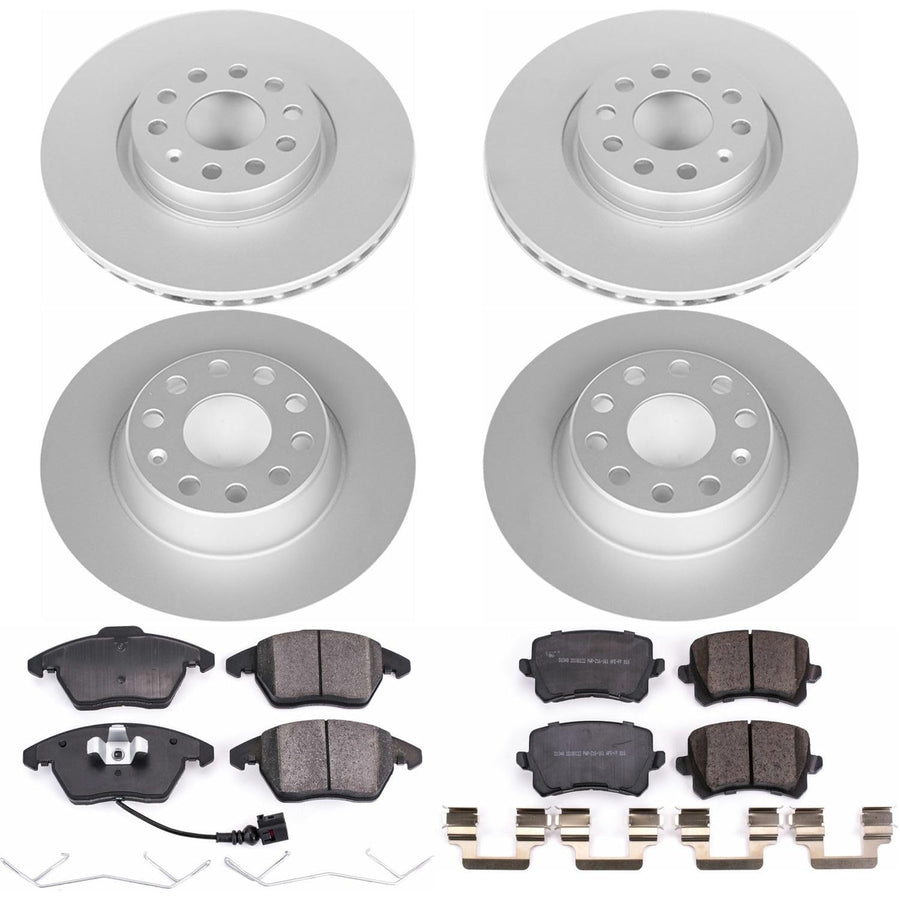 Power Stop Z23 Evolution Geomet Coated Brake Kit Front and Rear For Volkswagen Passat 2009 [Model Specific]