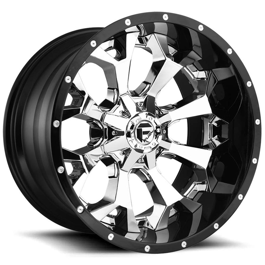 D246 Fuel Offroad ASSAULT Chrome Wheel with Black (22 x 10. inches /6 x 135 mm, -13 mm Offset)
