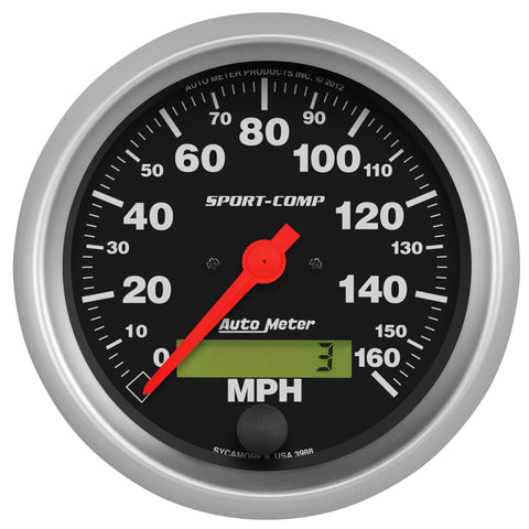 Auto Meter Sport-Comp 3988 Electric Programmable Speedometer 3.375 in.