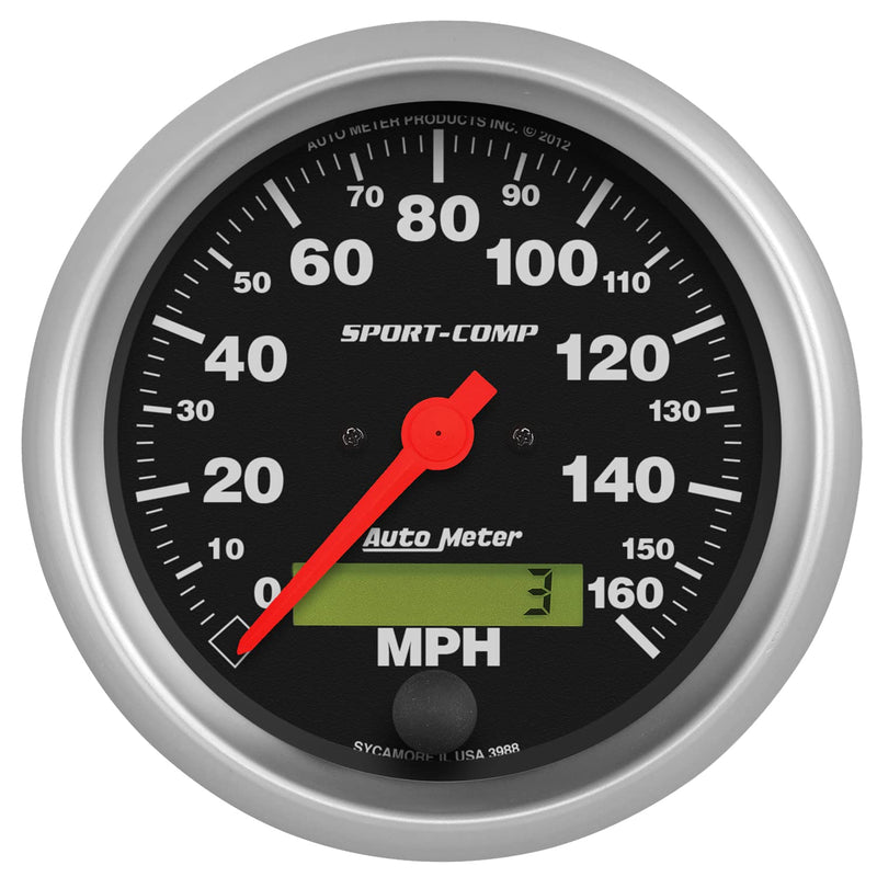 Auto Meter Sport-Comp 3988 Electric Programmable Speedometer 3.375 in.