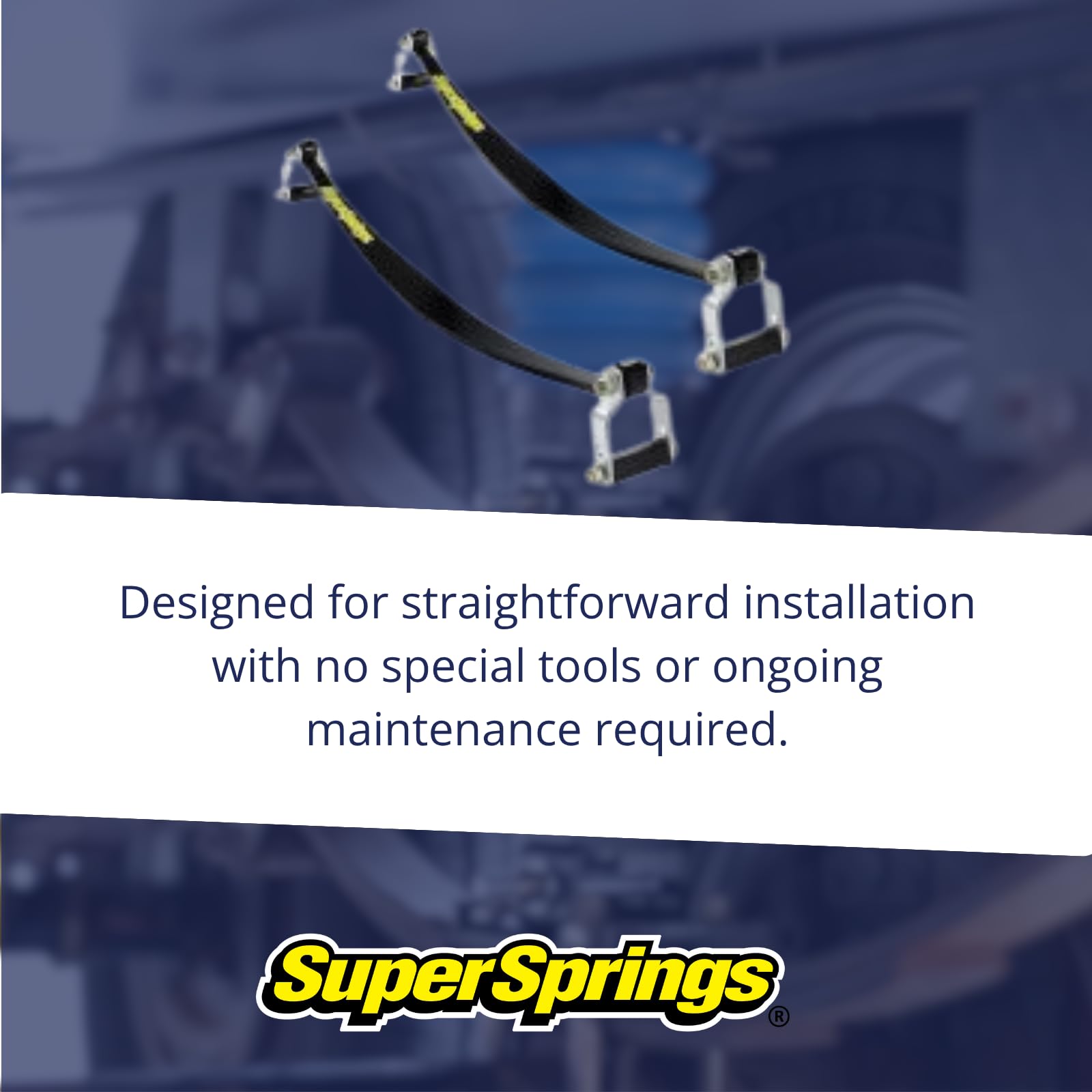 SuperSprings SSA2 for Dodge Dakota, Nissan D21, Toyota T100, black, 2,000 lbs.