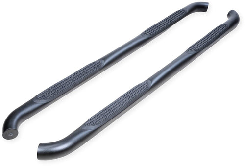 TrailFX A0070T Nerf Bar, 3 Inch Round Bent, with Step Pads, Rocker Panel Mount, Powder Coated, Black, Steel, Without End Caps, Fits 2024-2025 Toyota Land Cruiser