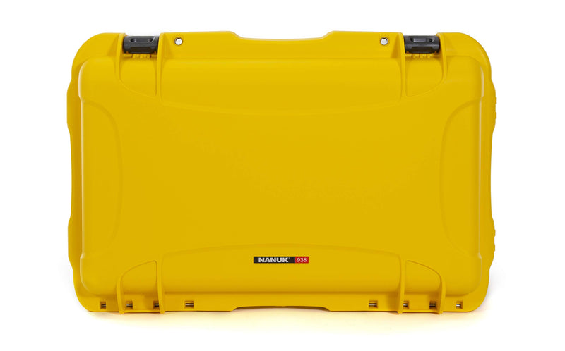 Waterproof NANUK 938 Hard Case with Wheels and Foam Insert - Yellow