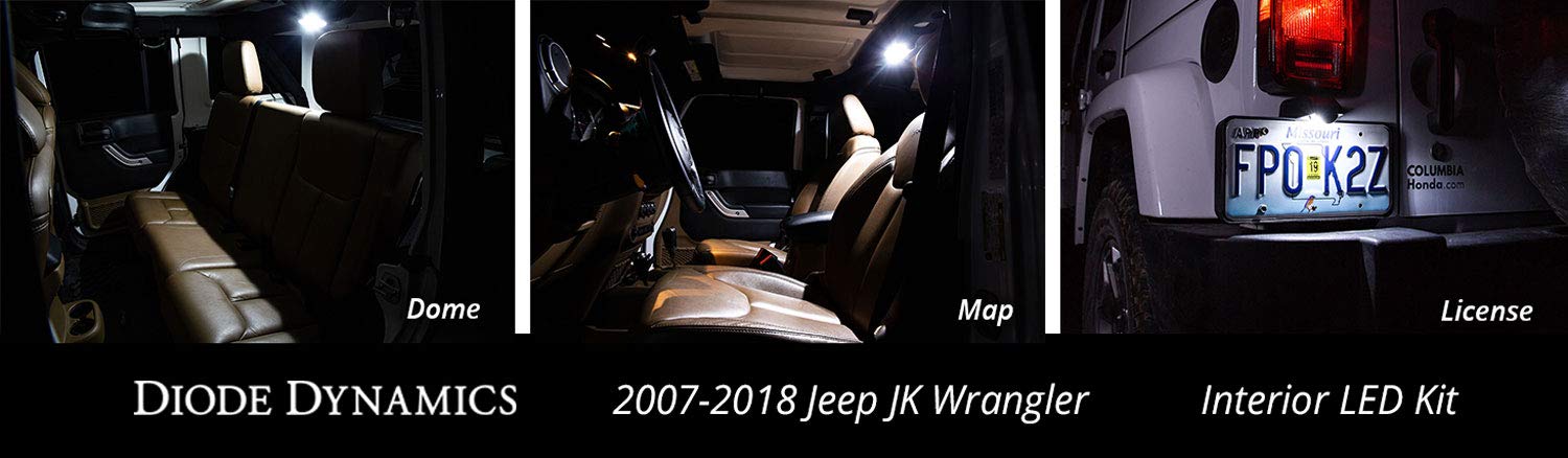 JK Wrangler 4dr Interior Kit Stage 2 Red Diode Dynamics