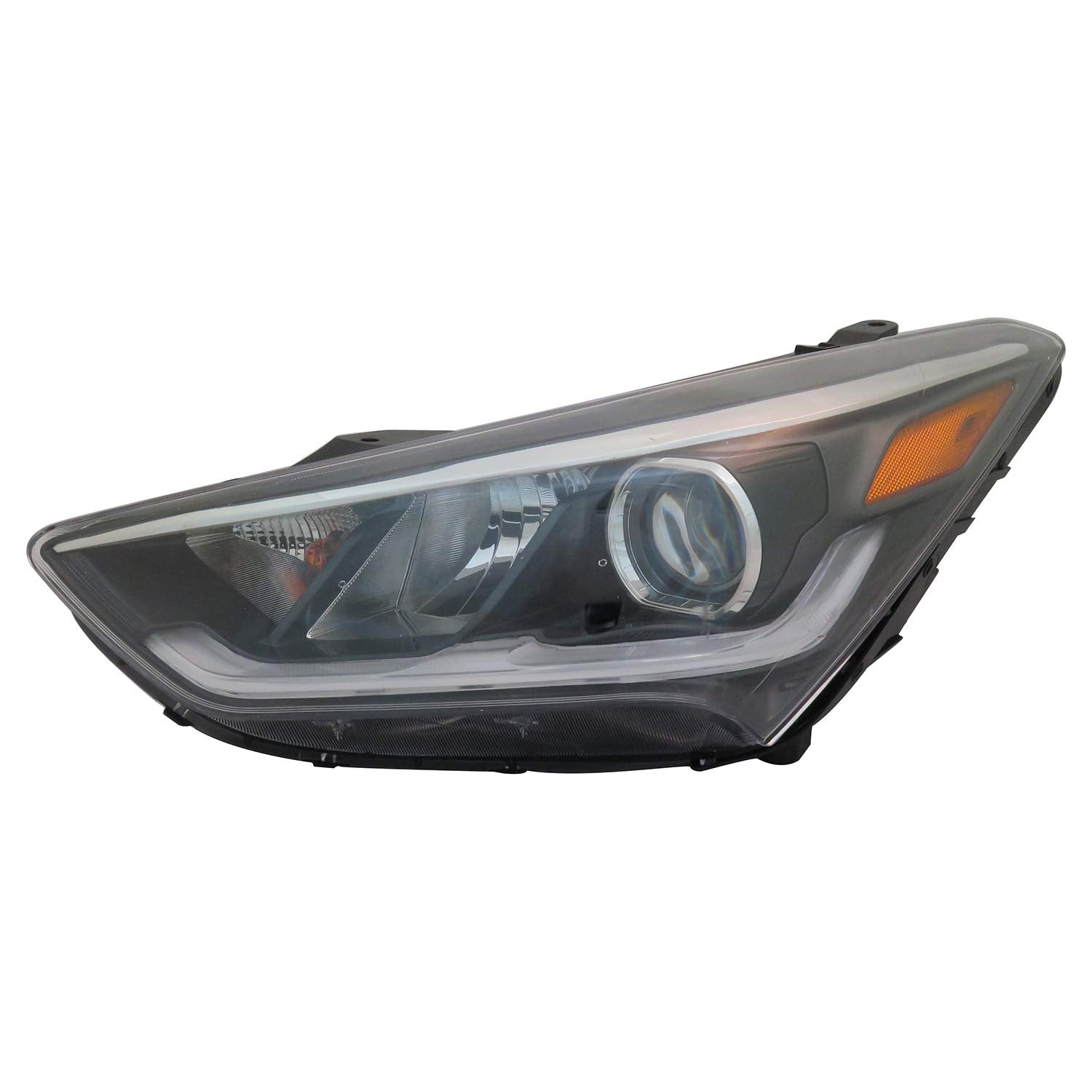 Left TYC Headlight Assembly Compatible with 2017-2019 Hyundai Santa Fe