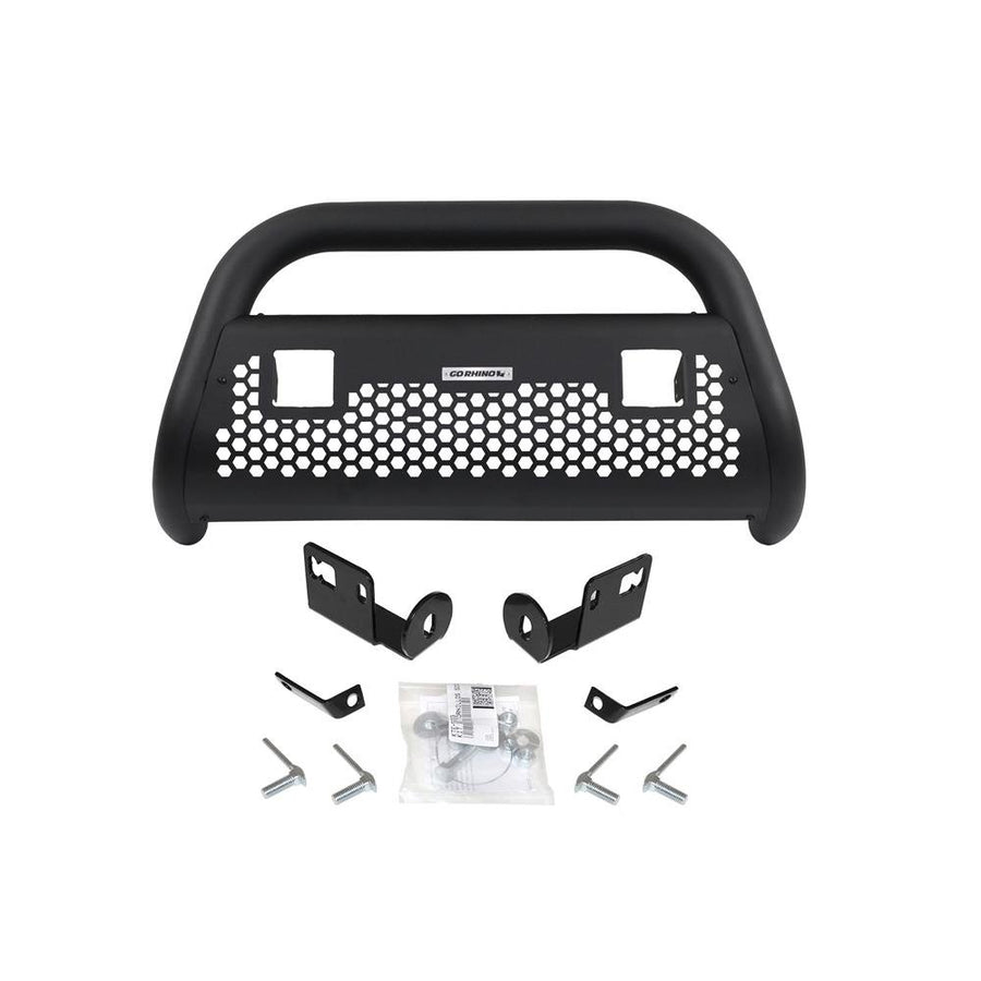 RC2 Bull Bar Go Rhino w/ Four 3" Cube Lights Kit & Mounting Brackets | Mild Steel, Textured Black | 55144T | Fits 2015 - 2020 Chevrolet/GMC Colorado/Canyon Excludes ZR2 & Denali Models