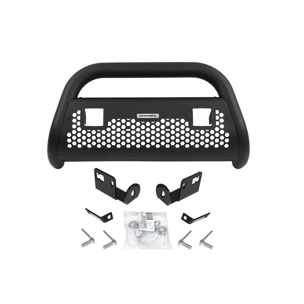 RC2 Bull Bar Go Rhino w/ Four 3" Cube Lights Kit & Mounting Brackets | Mild Steel, Textured Black | 55874T | Fits 2004 - 2008 Ford F-150