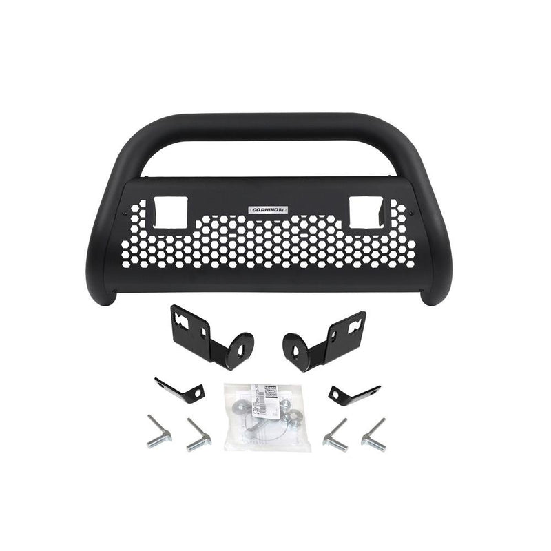 RC2 Bull Bar Go Rhino w/ Four 3" Cube Lights Kit & Mounting Brackets | Mild Steel, Textured Black | 55874T | Fits 2004 - 2008 Ford F-150