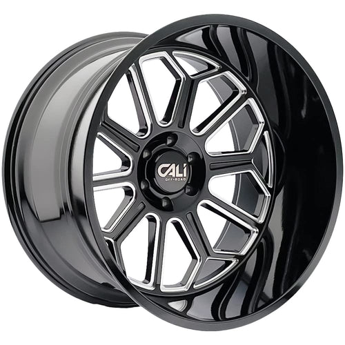 Auburn Cali Off-Road 9117 20x10 8x170-25mm Black/Milled Wheel Rim 20" Inch 9117-2170BM