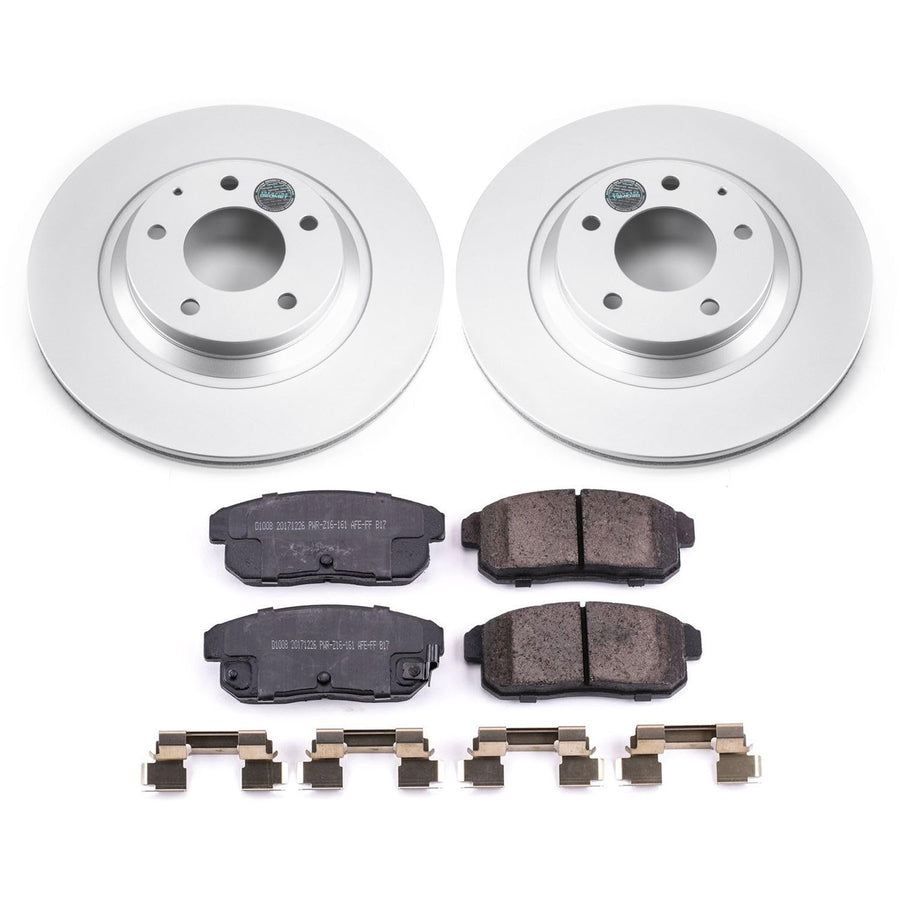 Power Stop CRK3146 Brake Rotors and Z17 Ceramic Rear Pads Kit For Mazda RX-8 2004-2011 [Model Specific]