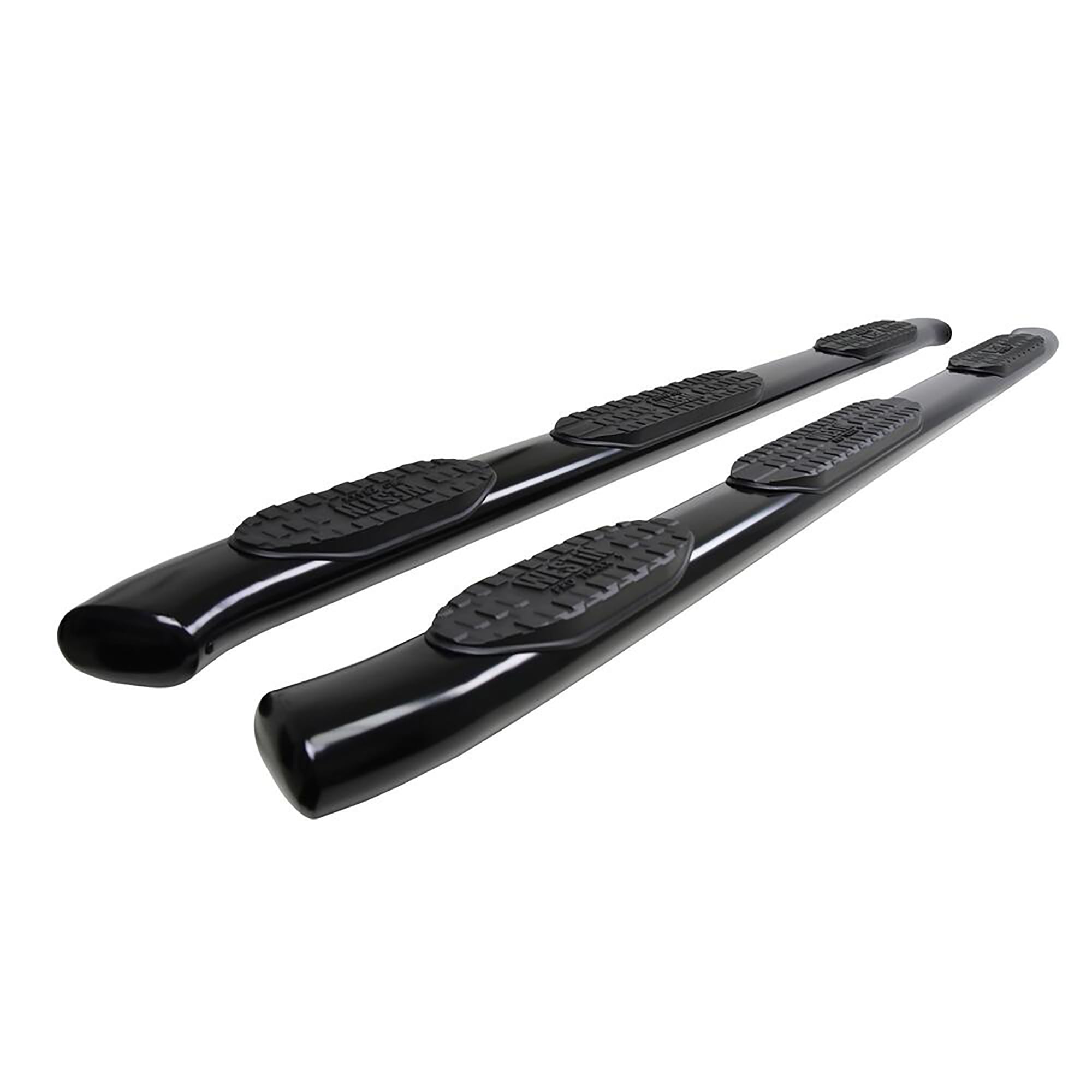 Westin PRO TRAXX 5 Oval Wheel to Wheel Nerf Bars fits 2019-2025 Silverado Sierra 1500 Double Cab 6'5" Bed (Exc 2019 Silverado LD/Sierra 1500 Limited) Black Pair