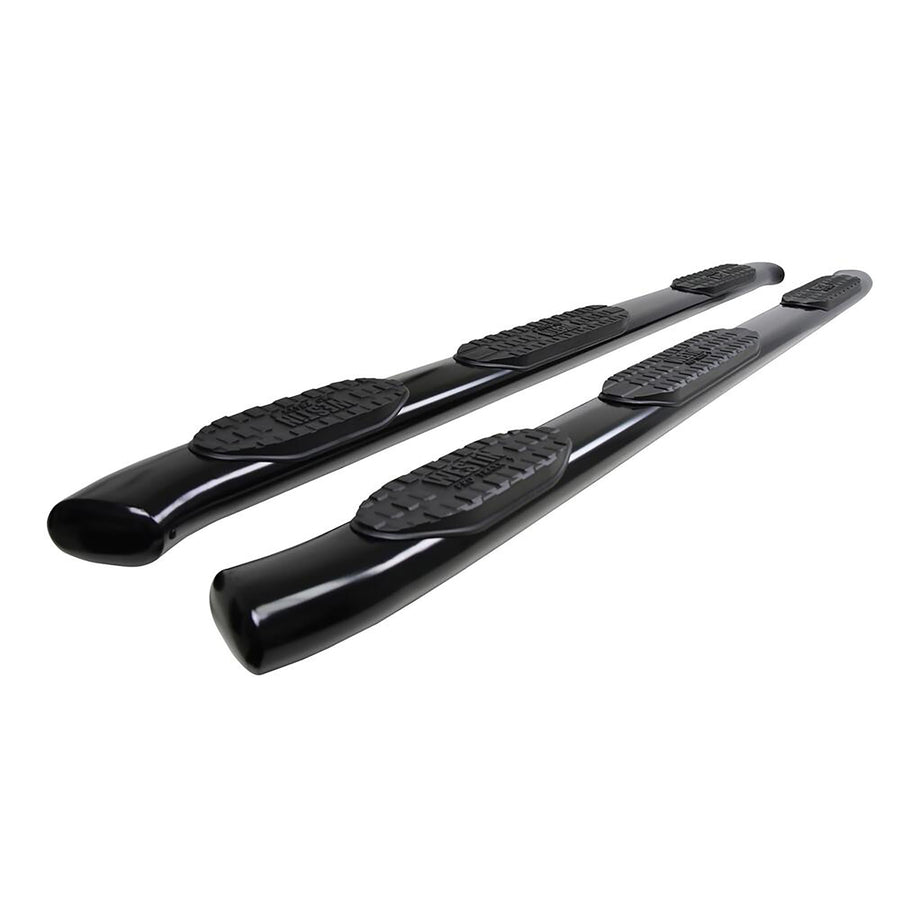 Westin PRO TRAXX 5 Oval Wheel to Wheel Nerf Bars fits 2019-2025 Silverado Sierra 1500 Double Cab 6'5" Bed (Exc 2019 Silverado LD/Sierra 1500 Limited) Black Pair