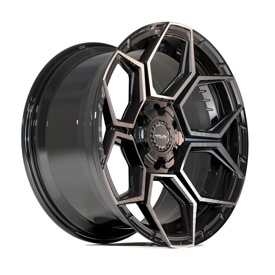 4Play Wheels 4PS26-18080-CUVA-38BBT: 18X8 Sport2.0 4Ps26 5X108Mm & 5X110Mm +38Et In Gloss Black W/Brushed Face & Tinted Clear