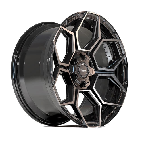 4Play Wheels 4PS26-18080-CUVA-38BBT: 18X8 Sport2.0 4Ps26 5X108Mm & 5X110Mm +38Et In Gloss Black W/Brushed Face & Tinted Clear