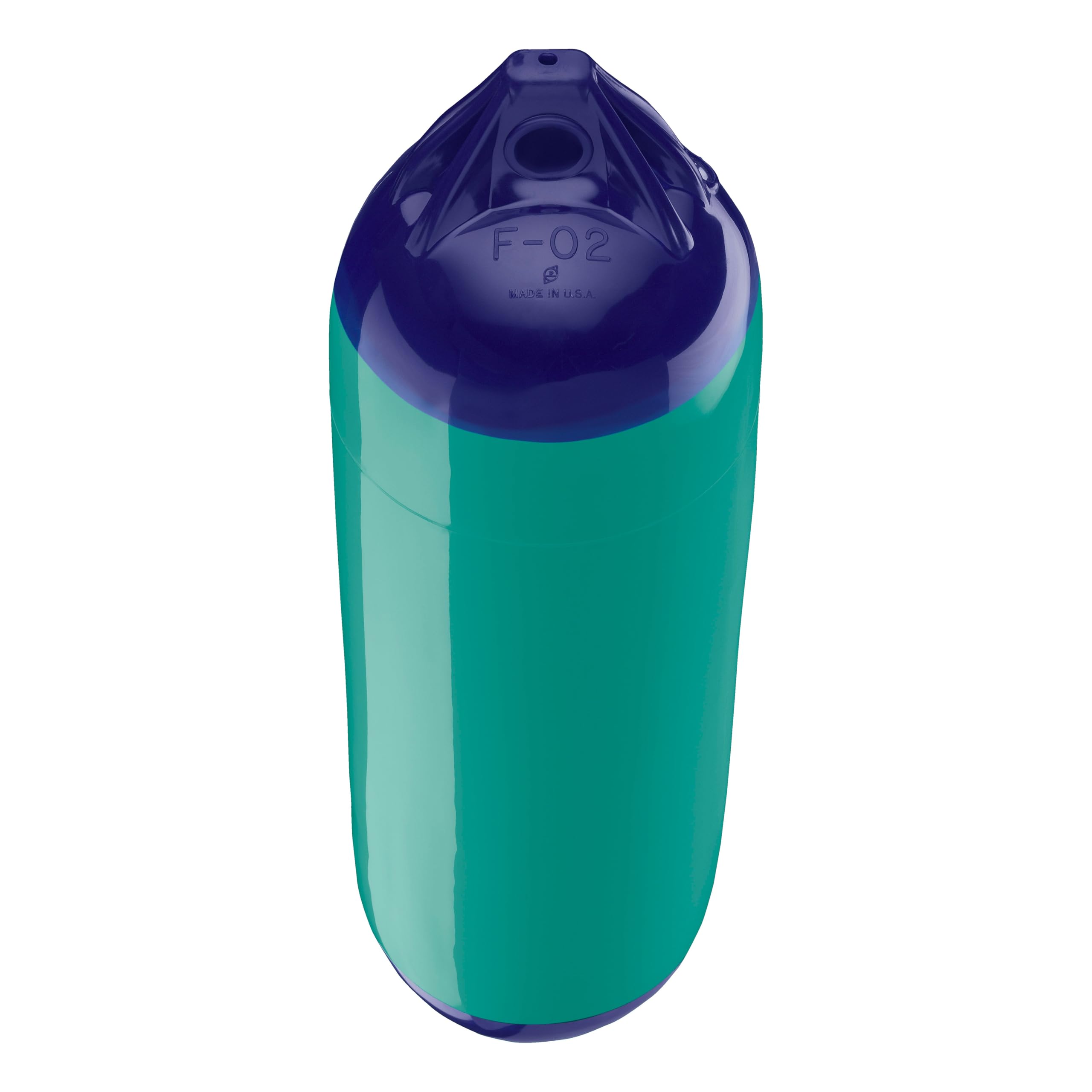 F-02 Polyform Boat Fender Standard Blue Ropehold - Teal
