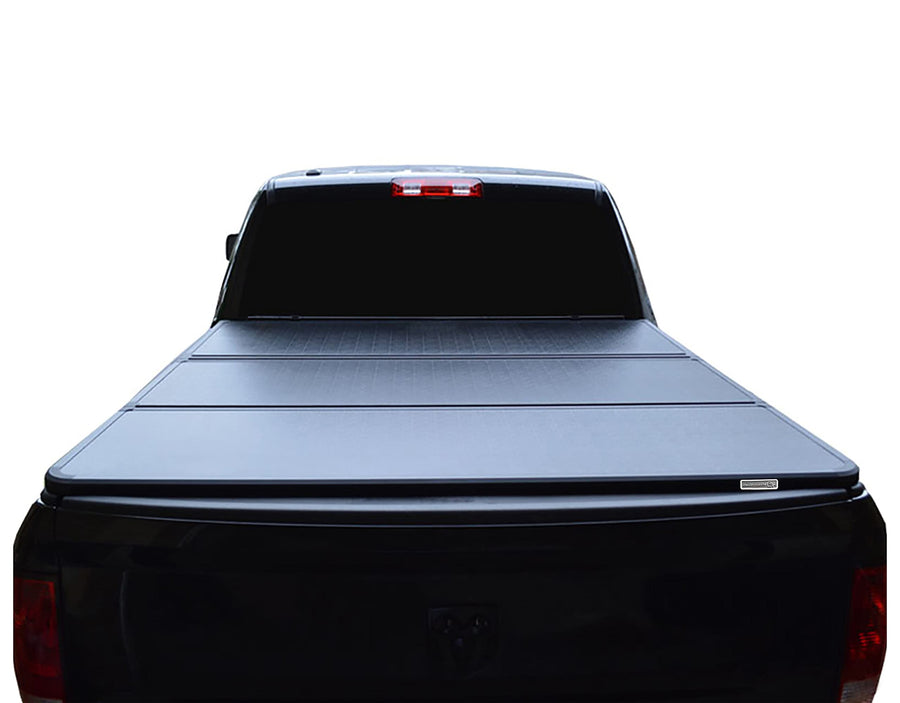 Hard Black Horse High Profile Trifold Truck Bed Tonneau Cover Compatible with 09-10 Dodge Ram 1500|11-23 Ram 1500|11-23 Ram 2500|2010 Dodge Ram 2500-3500|11-23 Ram 3500 6.4ft/6.5ft bed-HTF-DO18