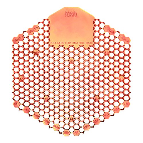 3WDS60MAN Fresh Products Wave 3D Urinal Deodorizer Screen, Orange, Mango Fragrance, 10 Screens/Box