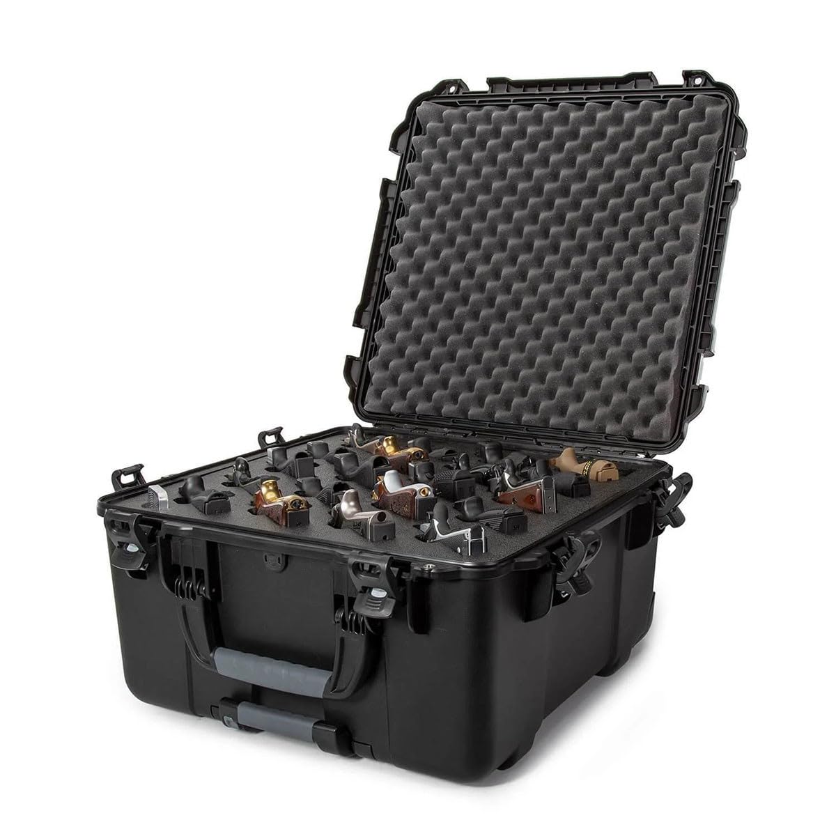 Waterproof Nanuk 968 Professional Gun Case with Foam Insert for 20UP w/Wheels - Black (968-20UP1)