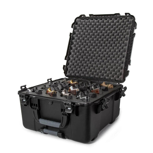 Waterproof Nanuk 968 Professional Gun Case with Foam Insert for 20UP w/Wheels - Black (968-20UP1)
