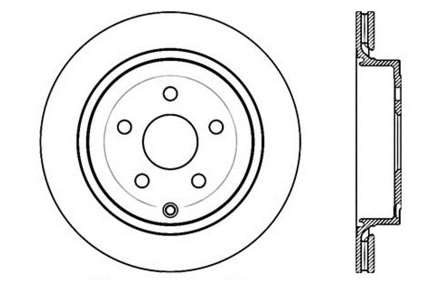 Sport Drilled/Slotted Brake Rotor StopTech 127.62113L (Rear Left), 1 Pack