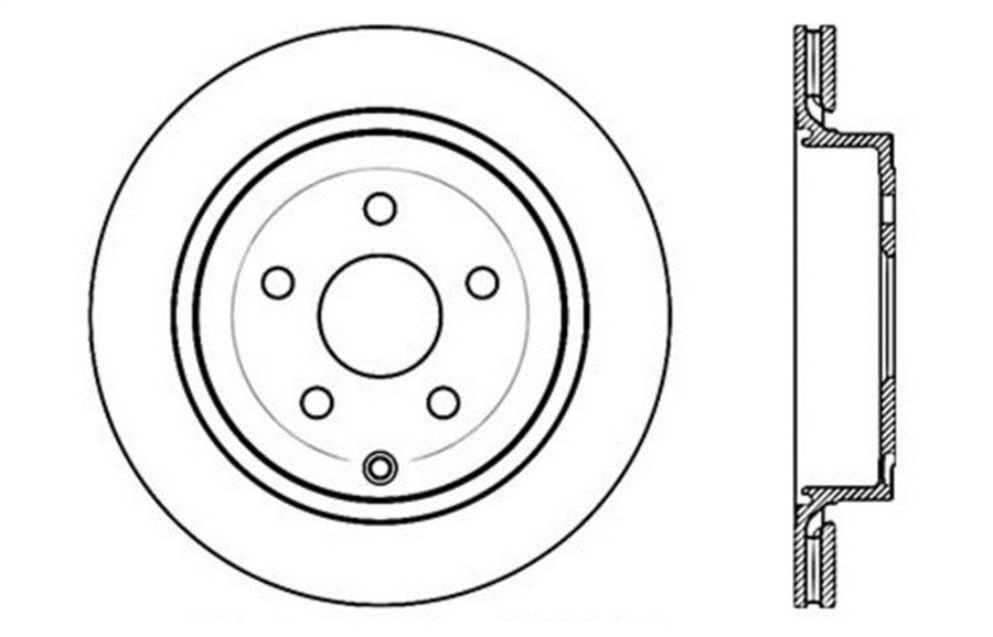 StopTech Sport 128.62113L Cross Drilled Brake Rotor (Rear Left), 1 Pack