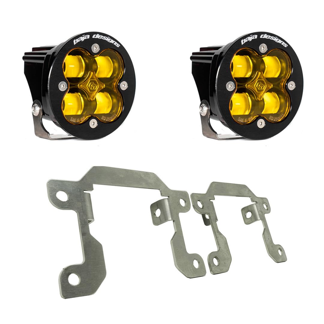 Squadron 44-7716 Baja Designs Fog Light Location Mounted 3.1" 2x22W Square Wide Cornering Beam Amber LED Light Kit