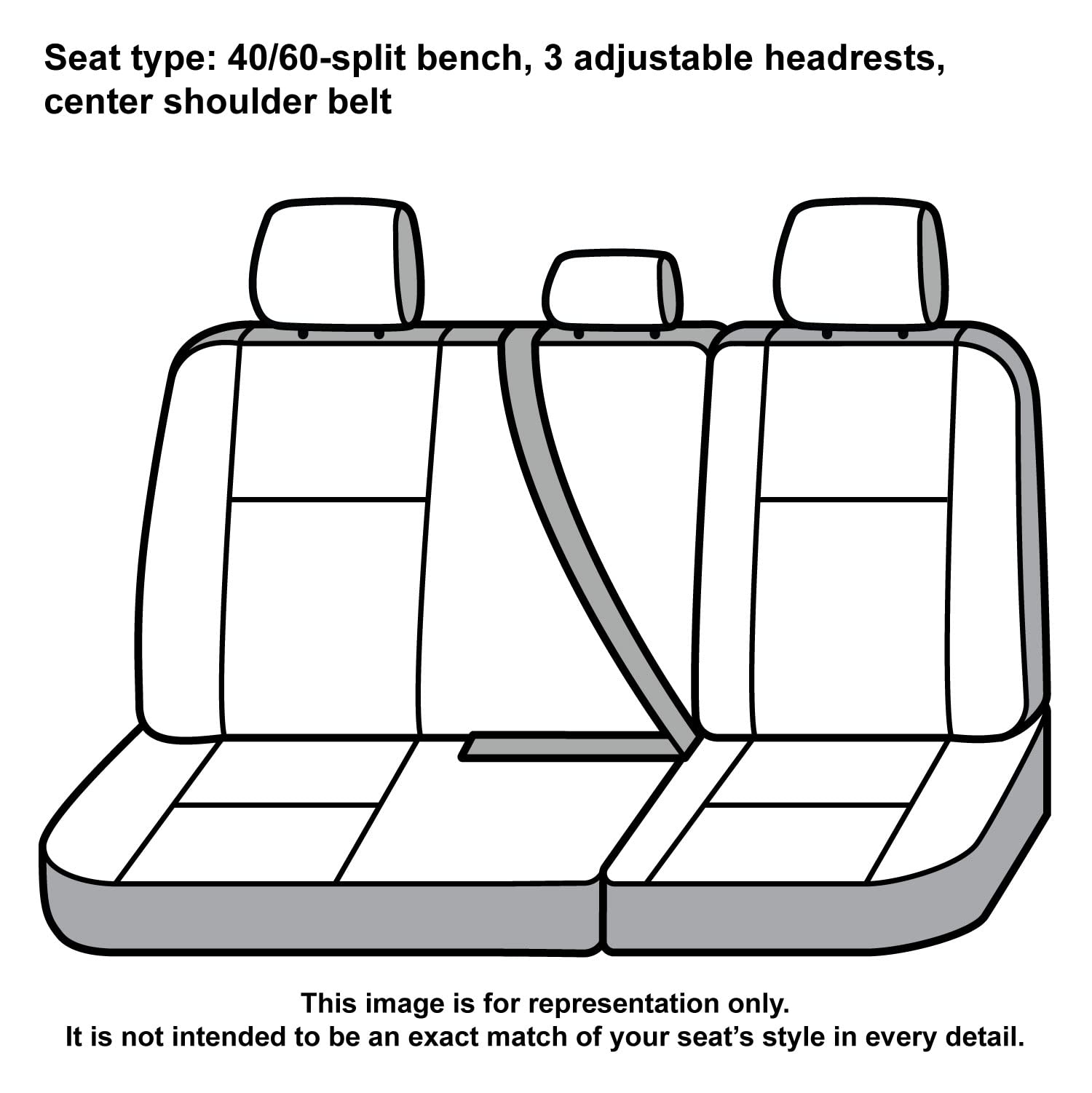Covercraft Super Dux Carhartt SeatSaver Custom Seat Covers | Fits 2016-2023 Toyota Tacoma Double Cab | 2nd Row 40/60 Bench Seat, Super Dux Black