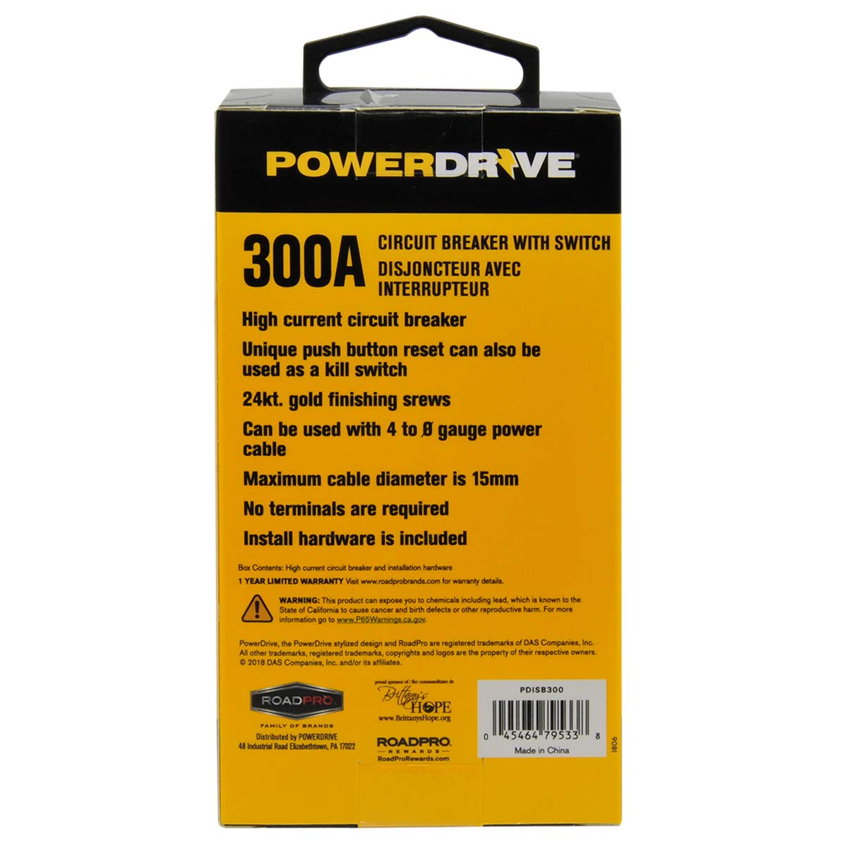 300 Amp PowerDrive Circuit Breaker with Switch