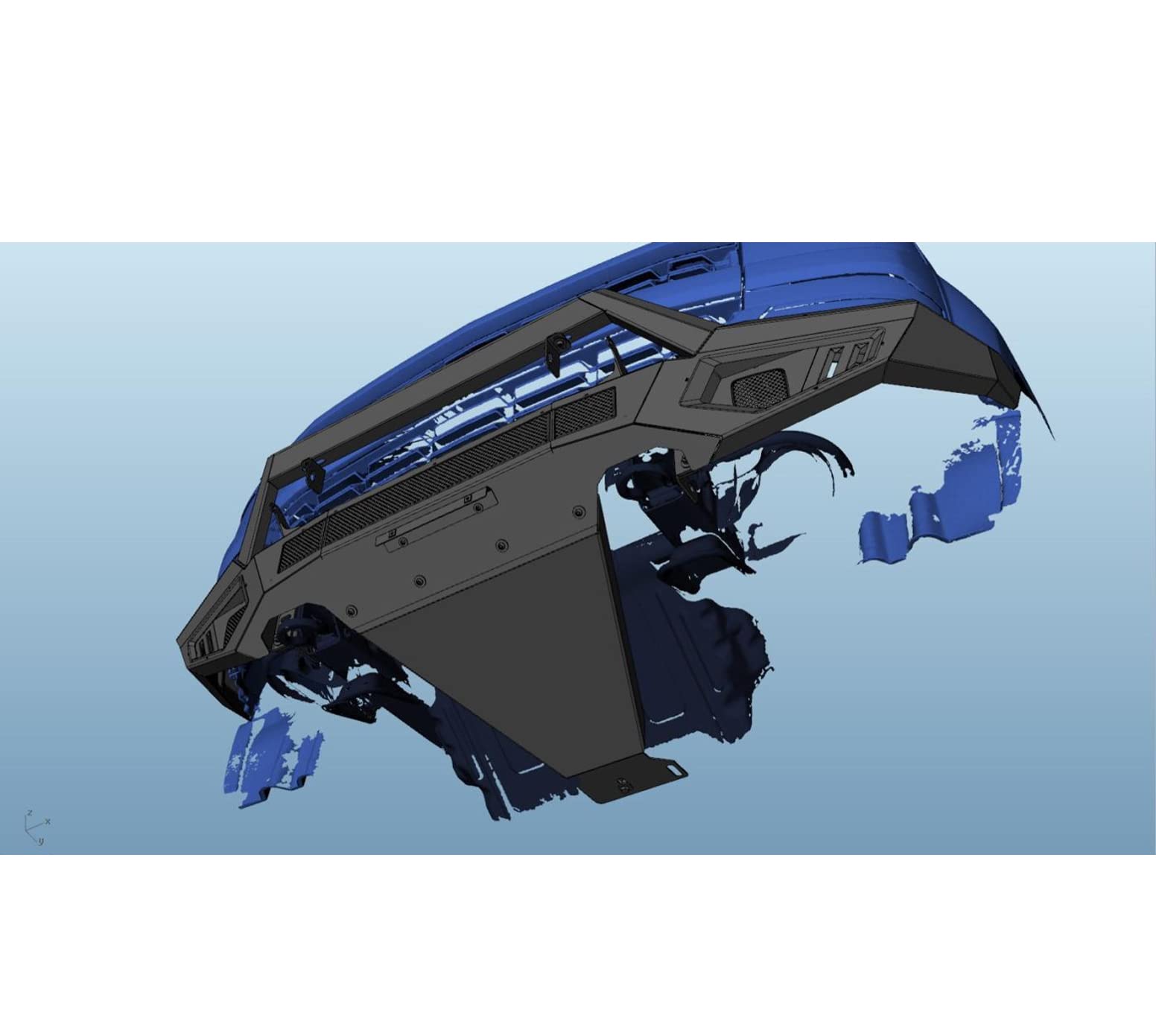 Armour II Heavy Duty Black Horse Front Bumper Skid Plate Only Matte Black Compatible with 2014-2021 Toyota Tundra-AFB-TU19-SK