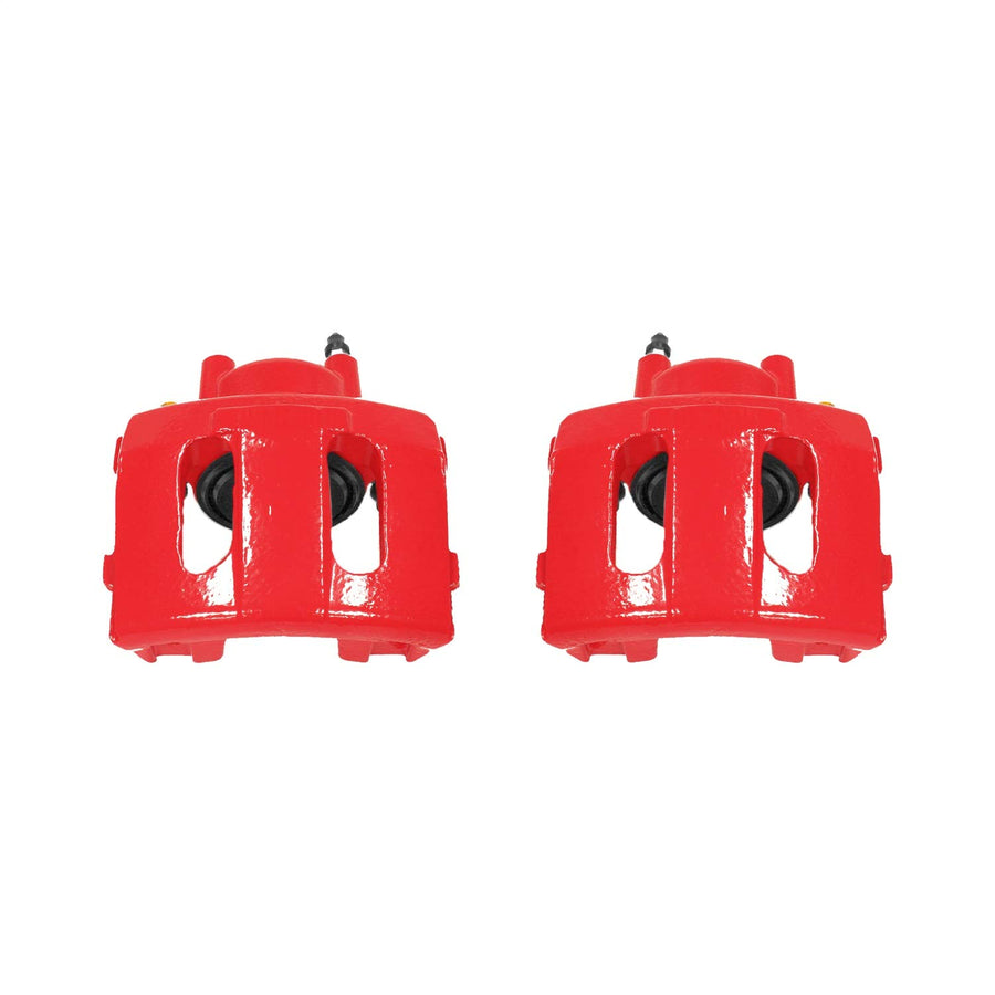 Power Stop S4339 High-Temp Red Powder Coated Front Pair of Calipers For 1991 - 2001 Jeep Cherokee Mid Size XJ | 1993- 1998 Grand Cherokee | 1990 - 2006 Wrangler [Application Specific]