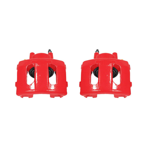 Power Stop S4339 High-Temp Red Powder Coated Front Pair of Calipers For 1991 - 2001 Jeep Cherokee Mid Size XJ | 1993- 1998 Grand Cherokee | 1990 - 2006 Wrangler [Application Specific]