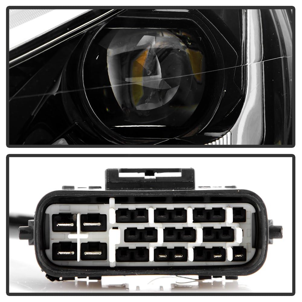 Lexus is 250 350 (Fit Halogen) Spyder (xTune) Full LED DRL Projector Headlights - Black