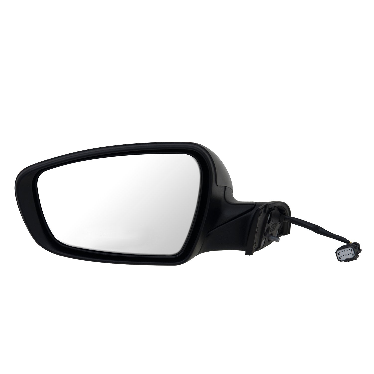 Fit System Mirror Driver Side for Kia Forte Sedan, Forte 5 Hatchback, Textured Black w/PTM Cover, Foldaway, w/o Puddle lamp, Heated Power