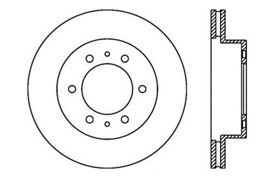 Sport Drilled/Slotted Brake Rotor StopTech 127.69001L (Front Left), 1 Pack