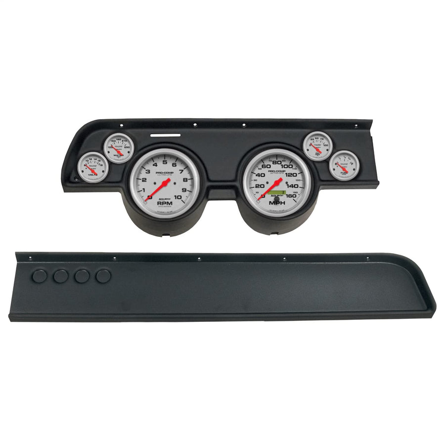 AutoMeter Dash Kit Direct Fit, (3 3/8" X2, 2 1/16" X4), MERC Cougar No Ac 67-68, Ultra-Lite (2114-13)