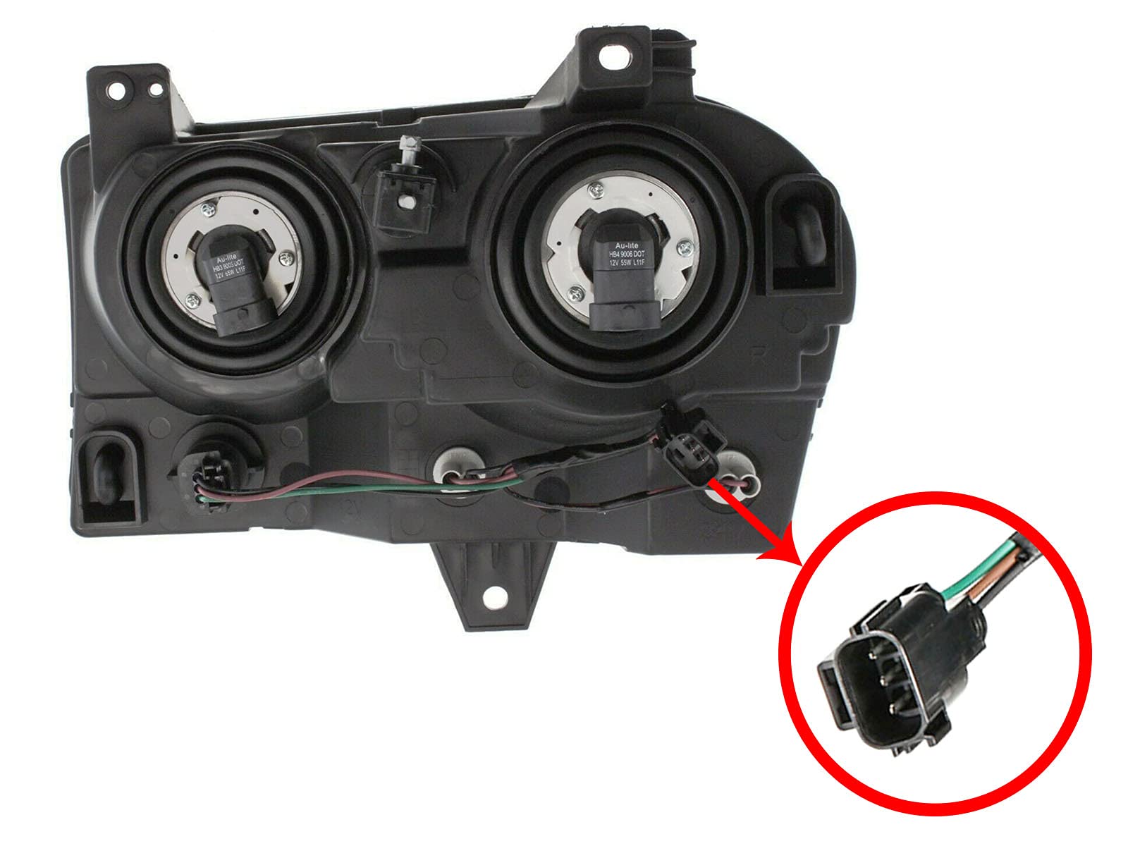 Replacement DEPO 333-1171R-AC Passenger Side Headlight Lens Housing