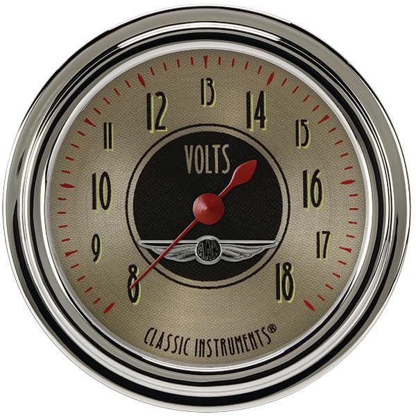 All American Nickel Classic Instruments AN330SLC 2 5/8" Volt Gauge Full Sweep
