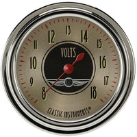 All American Nickel Classic Instruments AN330SLC 2 5/8" Volt Gauge Full Sweep