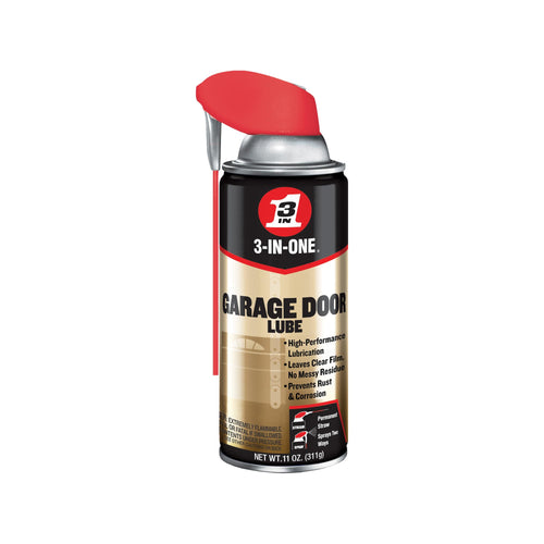 Garage Door Lubricant 3-IN-ONE with SMART STRAW SPRAYS 2 WAYS, 11 OZ